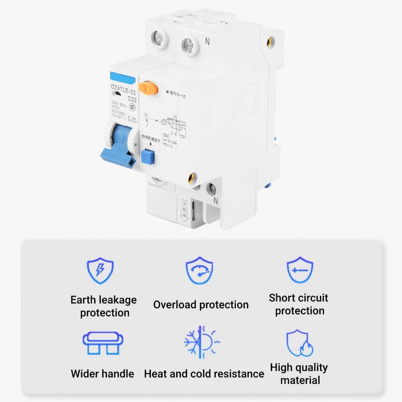 DZ47LE-32 1P+N C32 Miniature Circuit Breaker RCCB 30mA 230V for