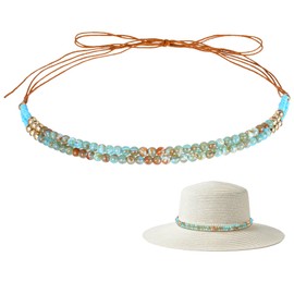 52 Inch Cowboy Hat Bands for Women, Cowboy Hat Band for Men Ethnic Western Rural Hats Belts Western Hats Band for Women Men Cowgirl Rope Belt, Hand Made Replaceable Hat-Belt for Panama-Hat Fedora