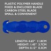 Klever Innovations KCJ-1B Safety Cutter, Advanced Plastic Polymers, 4-5/8”, Blue