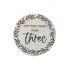 And then there were three Wooden Disc Birth Pregnancy Family