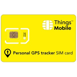 PERSONAL GPS TRACKER SIM Card - Things Mobile - with Global Coverage and Multi-Operator GSM/2G/3G/4G LTE Network, No Fixed costs, No Expiration Date and Competitive Rates, with €10 Credit Included