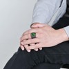 US Military Honor Ring for Men, Silver-Tone Titanium Steel Army