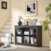 Black Bookshelf, 6-Cube Bookcase and Kids Bookshelf, Wooden Storage Cabinet