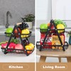 CHPHI 2 Tier Countertop Fruit Basket, Metal Stackable Fruit Bowl