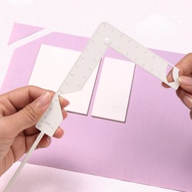 Book Cover Guide, 5 in 1 Bookbinding Kit, Bookbinding Ruler, Metal Book Binding Cover Tool for Journal, Album, Planner, Calendar