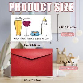 TSZYYM Funny Baby Shower Card for New Parents - Humorous Pregnancy Announcement Greeting with Sweet Wishes, Ideal for Newborn Boy or Girl