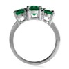 Silvershake Emerald Green Created-Emerald 925 Sterling Silver Ring Size 6.5