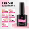QIEK Builder Nail Gel, 7-in-One Builder for Nails Crystal Clear