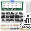 Keadic Black Zinc Plated Hex Nuts, Sizes Thread Knurled Nuts