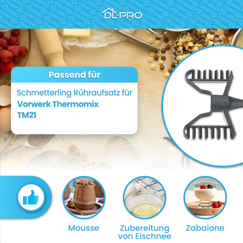 Butterfly Mixing Attachment for Thermomix® TM21 Food Processor
