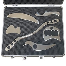Gua sha Set, IASTM Tool Gua Sha Stainless Steel Muscle Scraper Set of 6 Picese for Soft Tissue Therapy and Reduce Arms,Legs,Back, Shoulder Muscle Pain(6CXIAO pcs)……