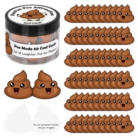 AGIFTMIND 60 PCS Positive Poo Affirmation Cards for Women Daily Positive Messages in A Decorative Jar Poop Gifts for Birthday Men Friends Coworkers Graduation Gifts for Her(PositivePoo, 60pcs)