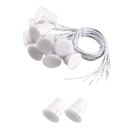 Rc-36 Normally Open Embedded Wired Sensor Alarm Anti Theft Window Door Contact Switch White 10 Pairs