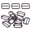 Swpeet 60Pcs 1/2 Inch - 13mm Gun-Black Metal Rings Rectangle