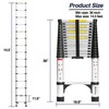 BOCOM 14.5 FT Aluminum Telescoping Ladder, Lightweight Multi-Purpose Collapsible Extension