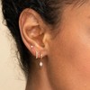OOOPEL 3 Pairs Pearl Hoop Earrings Set for Women 14K