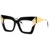 Zeelool Retro Oversized Square Blue Light Blocking Glasses ZJGA652634-03B Black