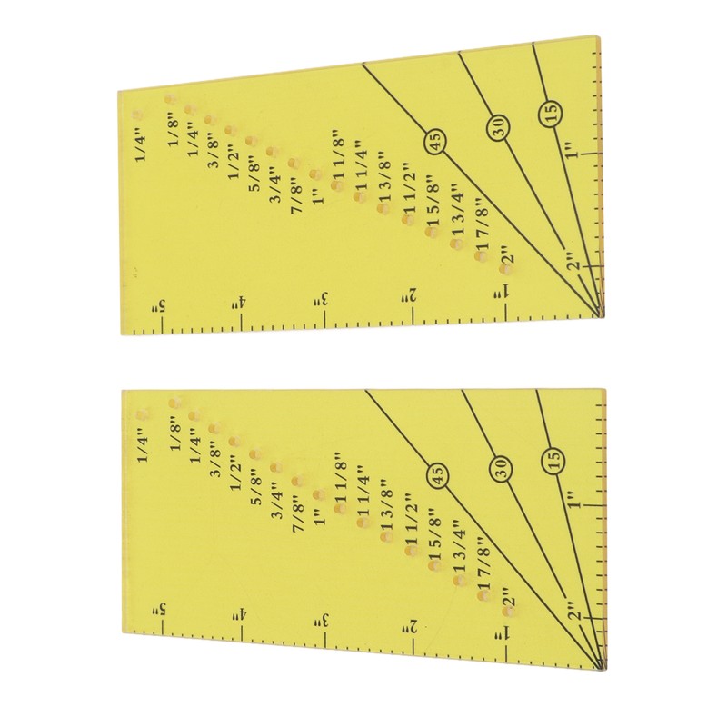 2set Seam Guide Ruler Strong Magnetic Stainless Steel Transparent Acrylic