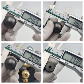 CYILIUEN Round Cabinet Knobs Aluminum Alloy Drawer Knob with Screws Gasket and Screwdriver for Wardrobes, Kitchen, Furniture(6 Pcs) Bright Gold