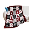 Deer Blanket Soft Warm Buck Deer Fleece Plush Throw Blanket