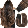 Tape in Hair Extensions Human Hair 14 Inch 20Pcs Tape