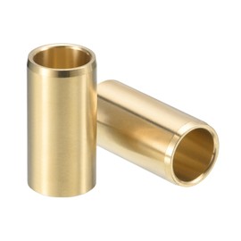 HiPicco Sleeve Bearing, 1/2" Bore x 5/8" OD x 5/8" Length Cast Brass Self-Lubricating Bushing Plain Shaft Bearings 2 Pack