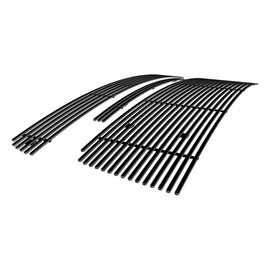 APS Compatible with GMC Sierra 1500 2007-2013 & 07-10 1500 Denali Main Upper Top Lower Bumper Stainless Steel Black 8x6 Horizontal Billet Front Grill Grille Insert Combo G67743J