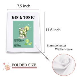 Gin And Tonic Lover Gift Cocktail Kitchen Towel Cocktail Recipe Dishes Towel Bachelorette Party Gift Cocktail Lover Gift (Gin And Tonic Towel)