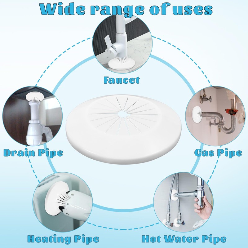 Pack of 6 Heating Pipe Rosette Rosettes for Radiator Pipes