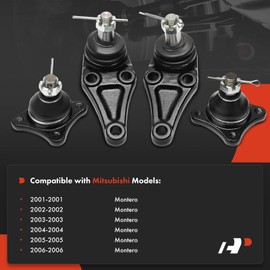 A-Premium Set of 4, Front Upper and Lower Ball Joints Kit, Compatible with Mitsubishi Montero 2001 2002 2003 2004 2005 2006