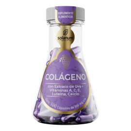 Solanum Colágeno Con Extracto De Uva Y Vit. 100 Cápsulas Sfn Sabor Sin sabor