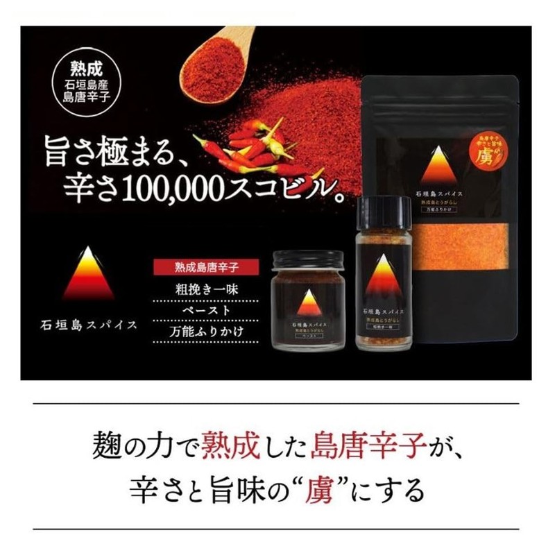 Ishigakijima Spice, Aged Shima Chili Pepper, Coarse Grind, Capsaicin, Ichi