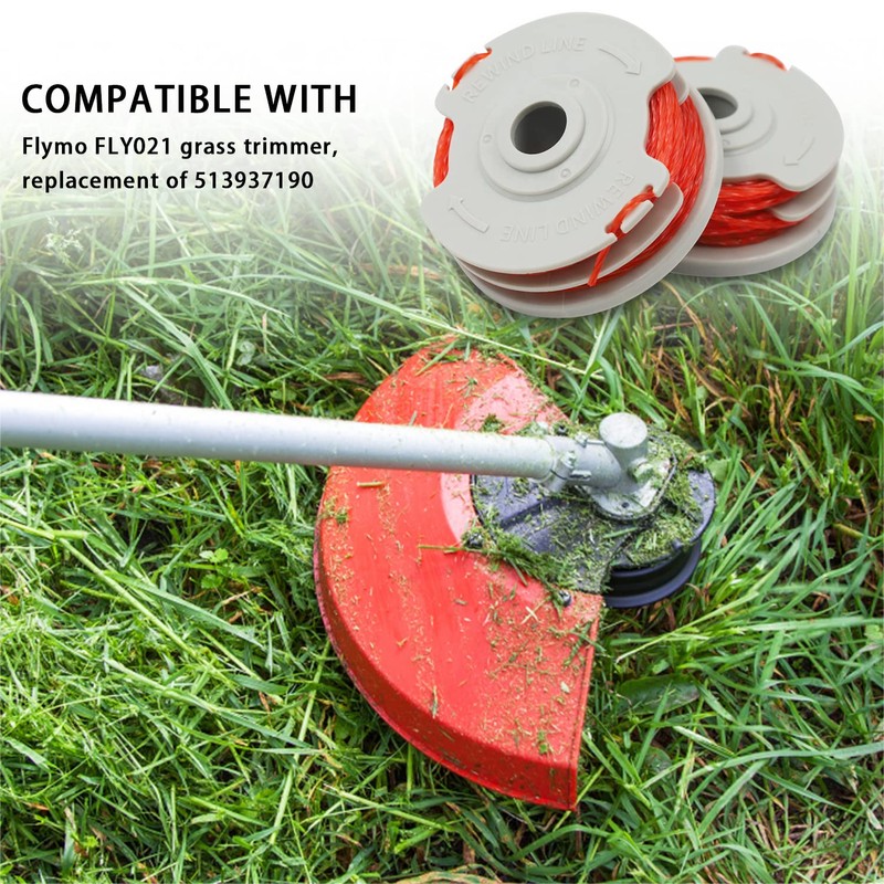 Abnaok Strimmer Spool Line for Flymo FLY021, 4PCS String Trimmer