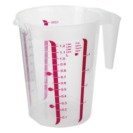 Plastic Measuring Jug 1.2 Litre - Cooking Measure Utensil Jugs Pint Kitchen Bar