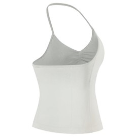 AUROLA Influence Longline Strappy Workout Halter Tops for Women,Removable Cups Padded Bras Impact Gym Yoga Sleeveless Tank Top,Glacier Gray,S