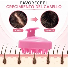 2 Cepillos para Shampoo, Cepillo de Silicona para Cuero Cabelludo Alcanza Fácilmente las Raíces, Limpia y Masajea el Cuero Cabelludo y Ayuda a Estimular el Crecimiento