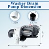 [2025 Upgraded]W10536347 Washer Drain Pump Assembly, Exact for Whirl.pool Cabrio,