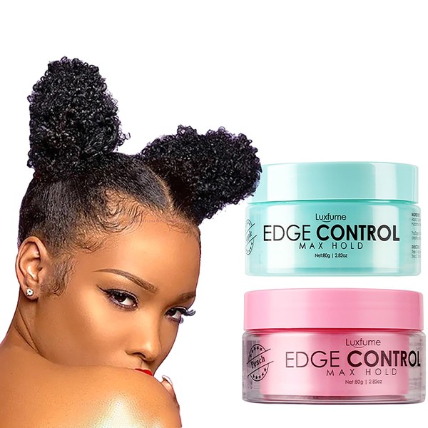 Joyeee Curl Styling Gel, Pack of 2, 80 ml Braid Twist Gel Edge Control Gel for Curly and Frizzy Hair, Strong Hold & No Residue, Tames Frizz & Edges, Ideal for Braiding, Twisting, Smooth Edges