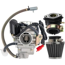 GY6(150cc) Carburetor for 150cc 125cc 152QMJ 157QMJ 4 Stroke Engines Electric Choke Motorcycle Scooter - GY6 150cc Carburetor 24mm PD24J Carb