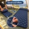 Inflatable Camping Sleeping Pad with Pillow – Self-Inflating Air Cushion