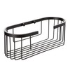 TATAY - Large oval shower basket with front opening. Black