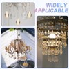sourcing map 12Pcs Teardrop Crystal Beads, 38mm Faceted Chandelier Hanging