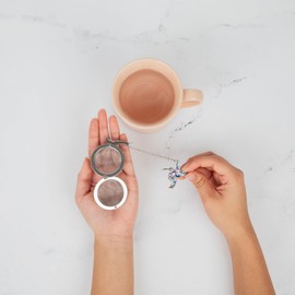 The Traveling Teapot Tea Infuser for Loose Leaf Tea-Cute reusable steeper stainless steel mesh, strainer ball holder accessory, single diffusers brewer strainers infusers diffuser (Hummingbird)