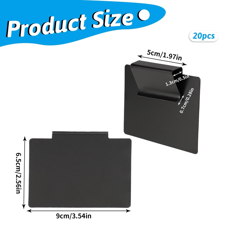 10 Pcs Labels for Baskets, Black Premium Bin Basket Labels