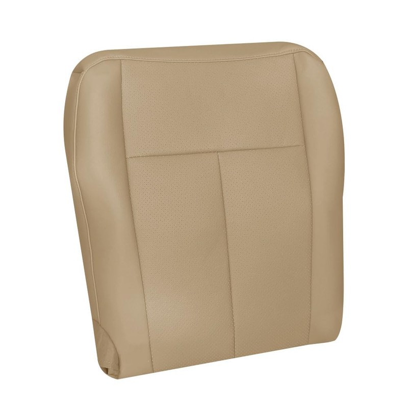 Zieichy Driver Side Bottom Replacement Leather Seat Cover Tan Compatible