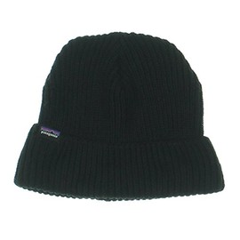 Patagonia Fishermans Rolled Beanie, Black, One Size