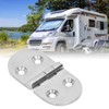 4PCS Door Hinge Silver 4 Holes 316 Stainless Steel Oval