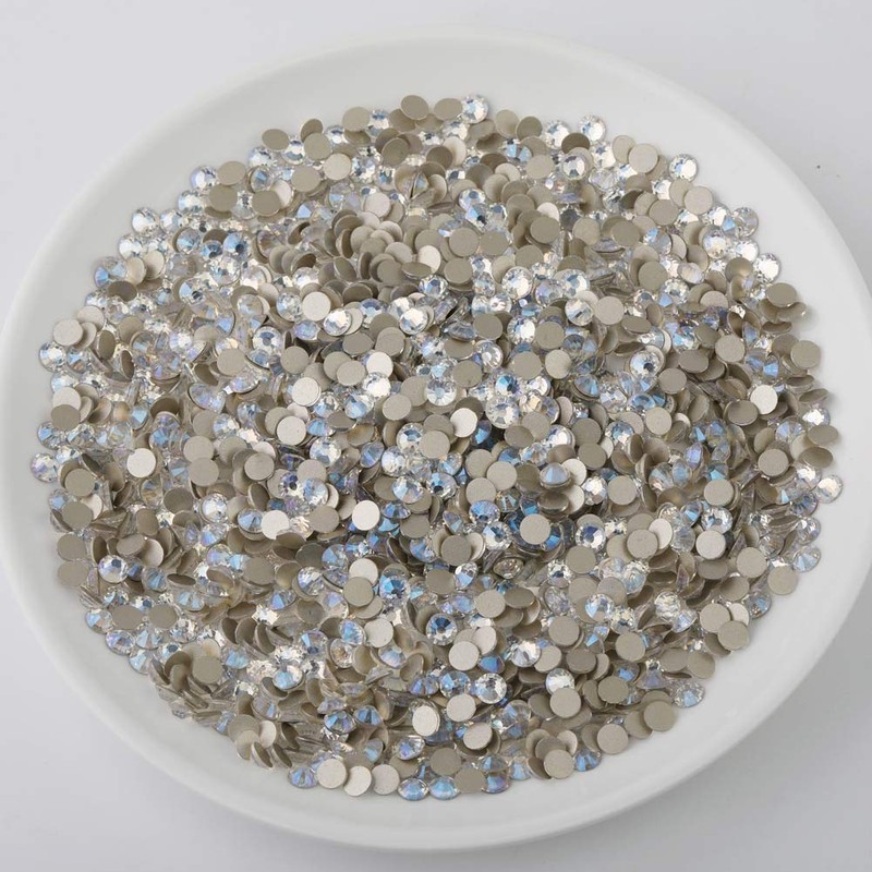 Beadsland 1440 pieces flat back rhinestones, nail crystals rhinestones for