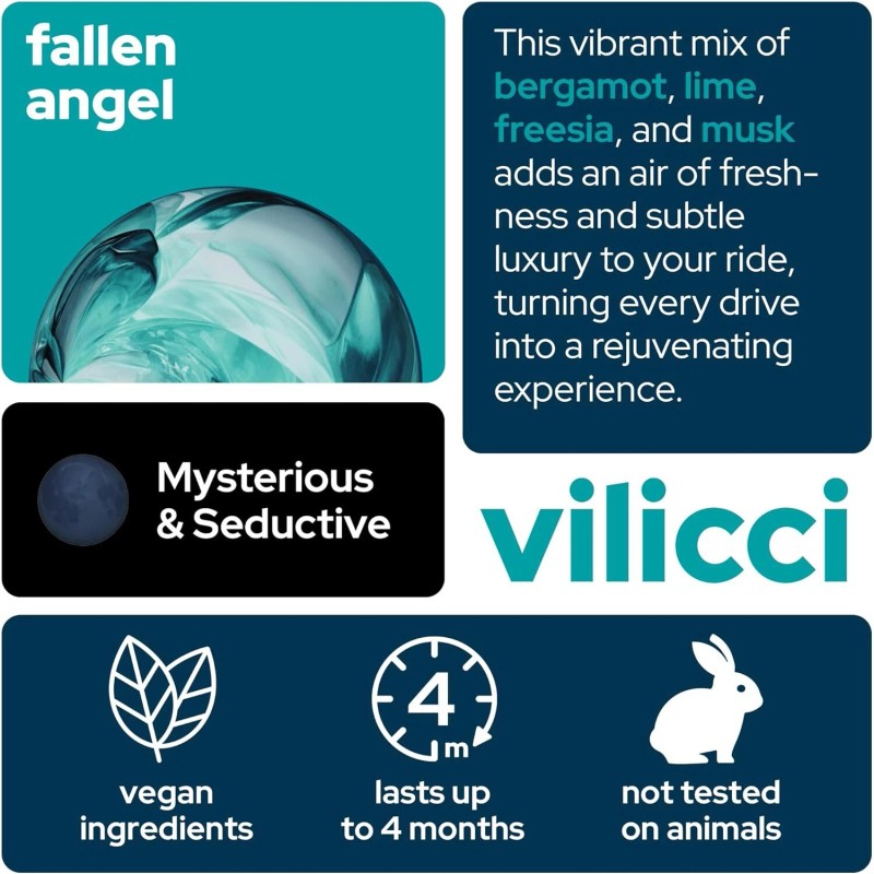 Vilicci Car Air Freshener, Fallen Angel Scent, Long Lasting Fragrance