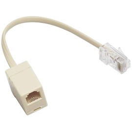 Audio Fan RJ45-RJ11 Converter Cable LAN Telephone Wire Ethernet RJ45 8P8C Male to RJ11 6P4C Female Beige